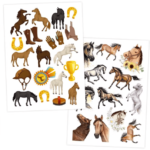 Hevoset ja yksisarviset - 6 arkkia, 100 lasten tatuointia - Papierdrachen - Image 6